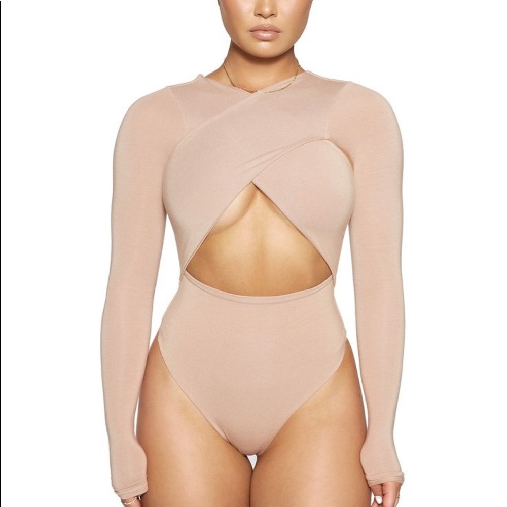 Naked Wardrobe Cross Boss Bodysuit - Size Small. NWT.